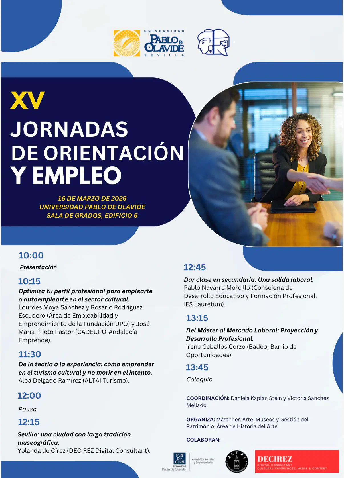 XV Jornadas de Orientación y Empleo pablo de olavide